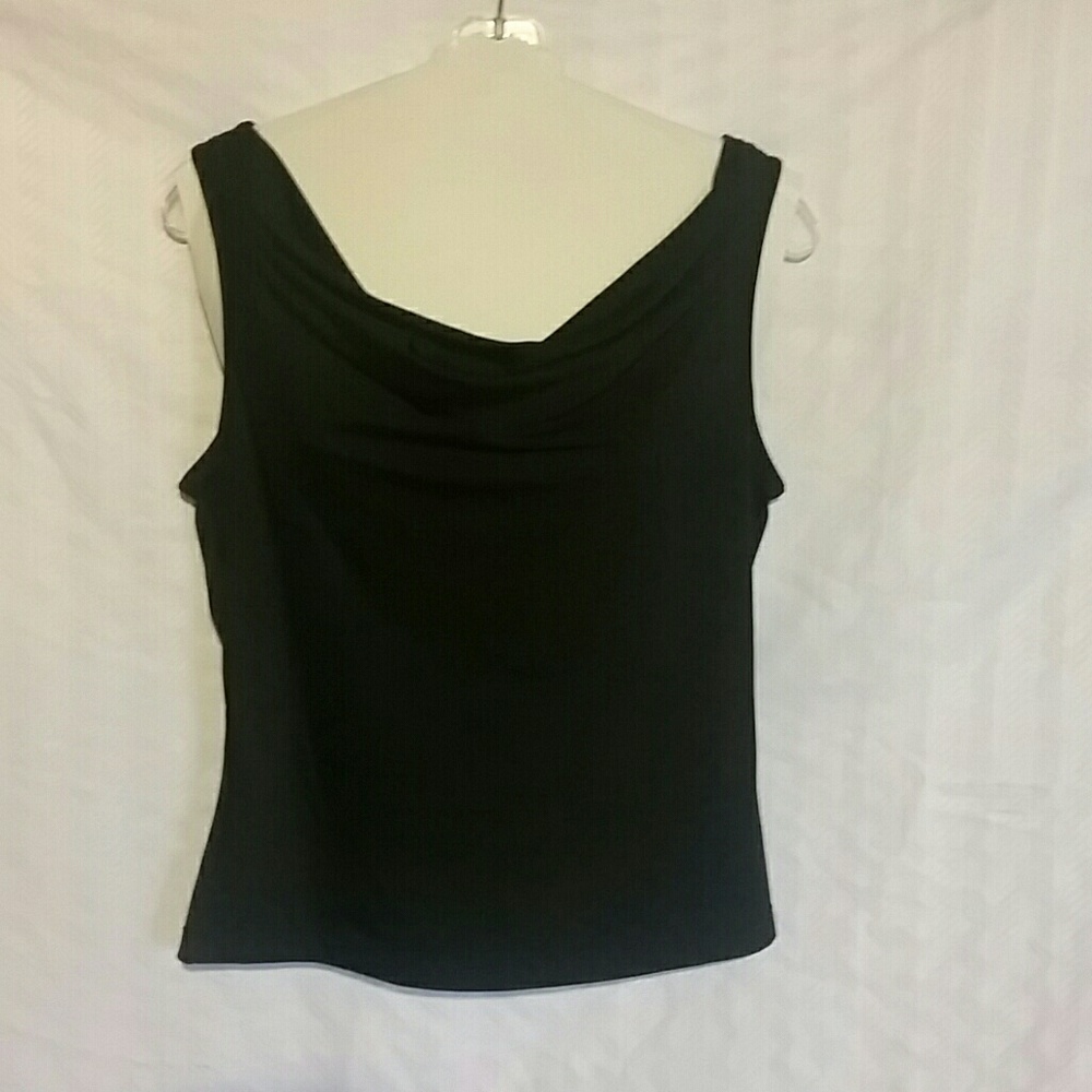 Limited Black Draped Neck Tank